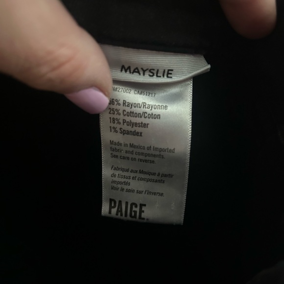 PAIGE Mayslie Black Jogger Jeans Sz 33 - Picture 4 of 5